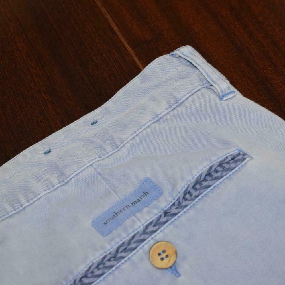 28596 Southern Marsh Blue Flat Khaki Chino Pants